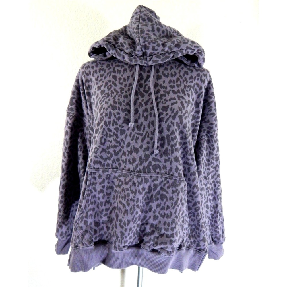 American Eagle Women's S Sweatshirt Ahh-Mazingly Soft Leopard Jegging Hoodie EUC